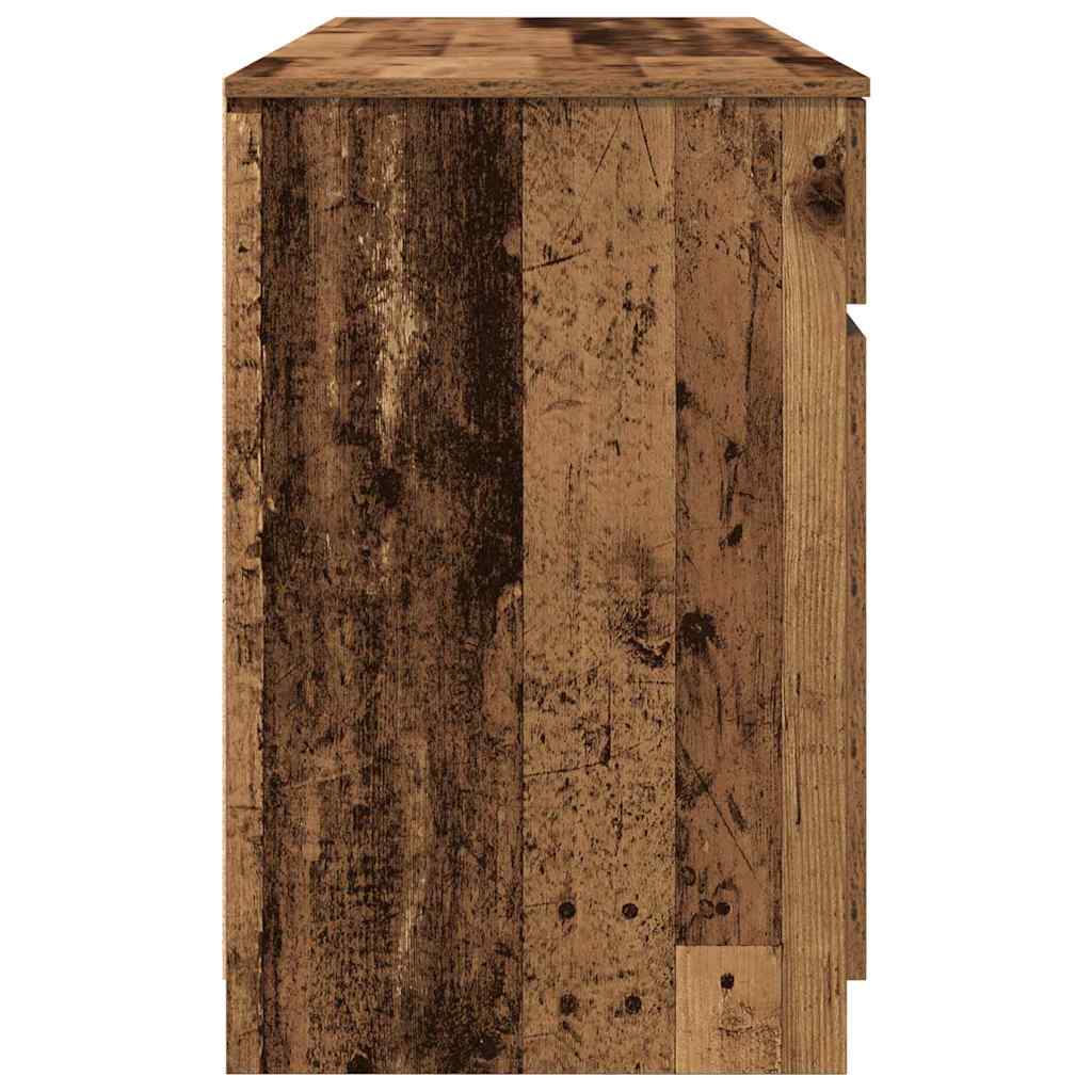 vidaXL Desk with Drawer Old wood 140 x 49 x 76 cm Engineered wood