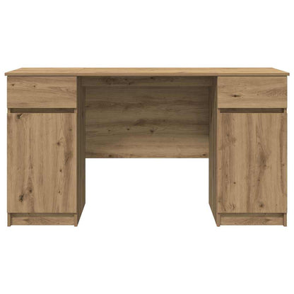 vidaXL Desk with Drawer Artisan oak 140 x 49 x 76 cm Engineered wood