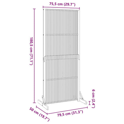 vidaXL Privacy Screen Indoor/Outdoor 180.5 cm Solid Acacia Wood