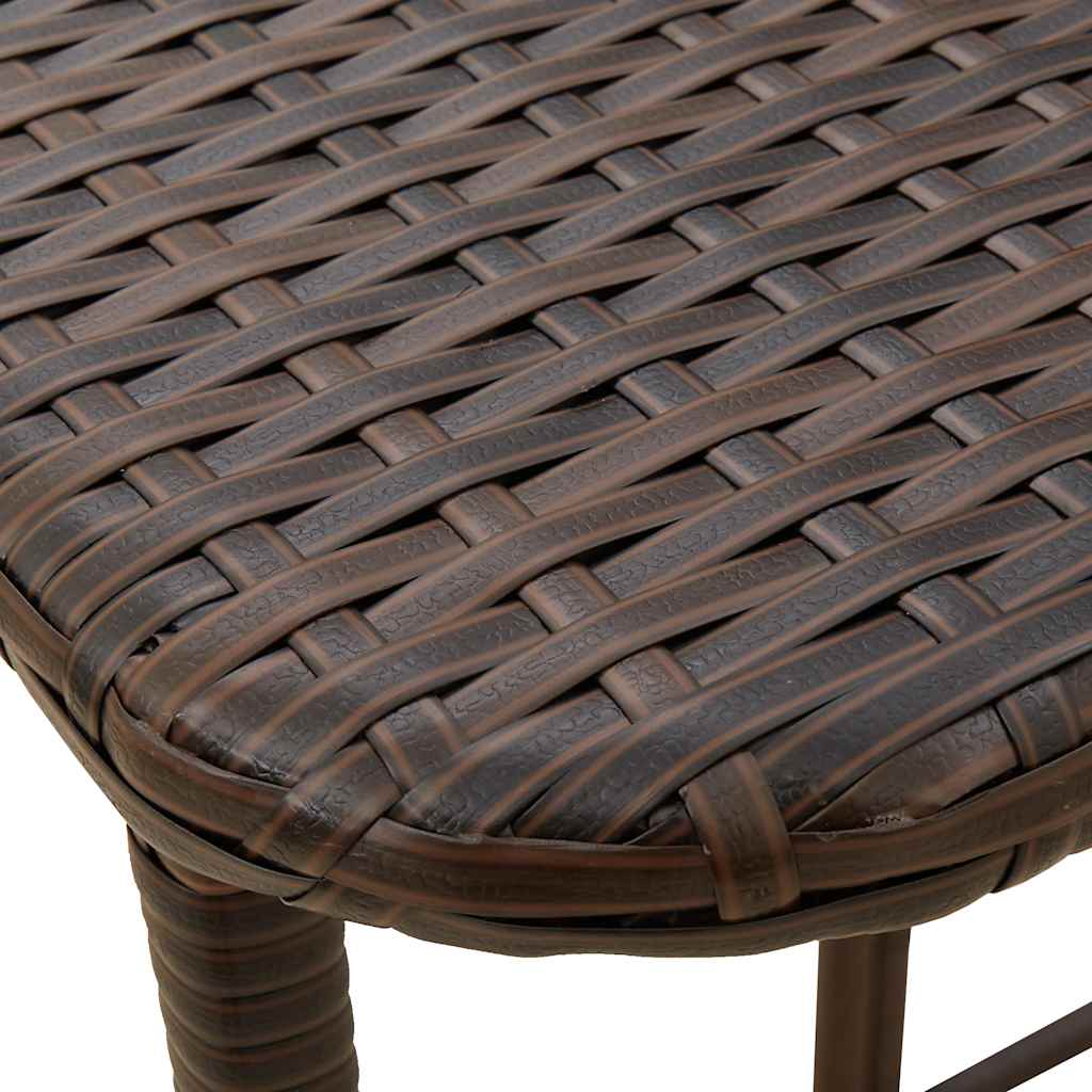 vidaXL Folding Garden Table Brown 90x51x75 cm Poly Rattan
