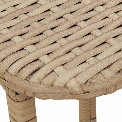 vidaXL Folding Garden Table Beige 90x51x75 cm Poly Rattan