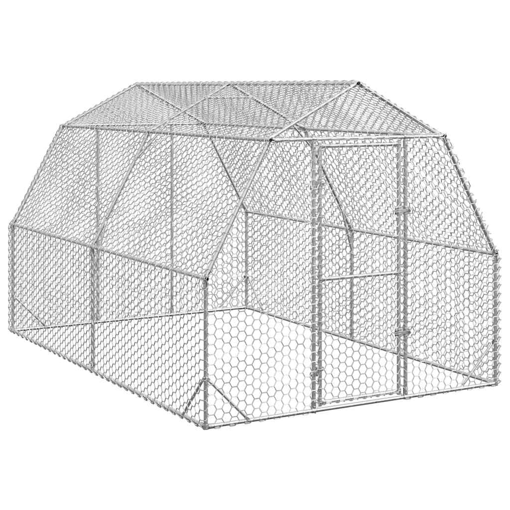 vidaXL Chicken Run 2,5x4x2,25 m Galvanised Steel