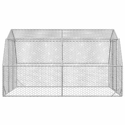 vidaXL Chicken Run 2,5x4x2,25 m Galvanised Steel