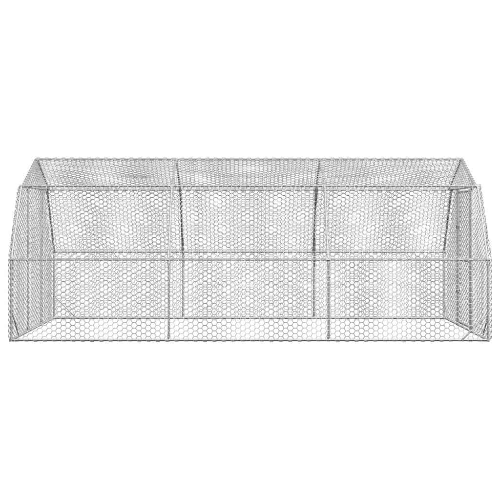 vidaXL Chicken Run 2.5x6x2.25 m Galvanised Steel