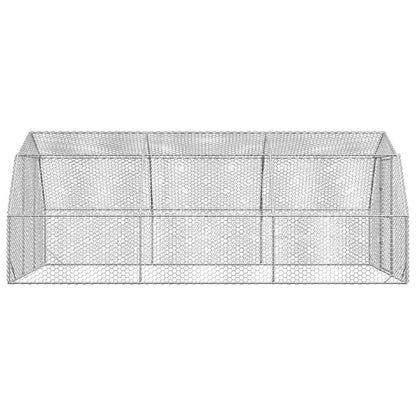 vidaXL Chicken Run 2.5x6x2.25 m Galvanised Steel
