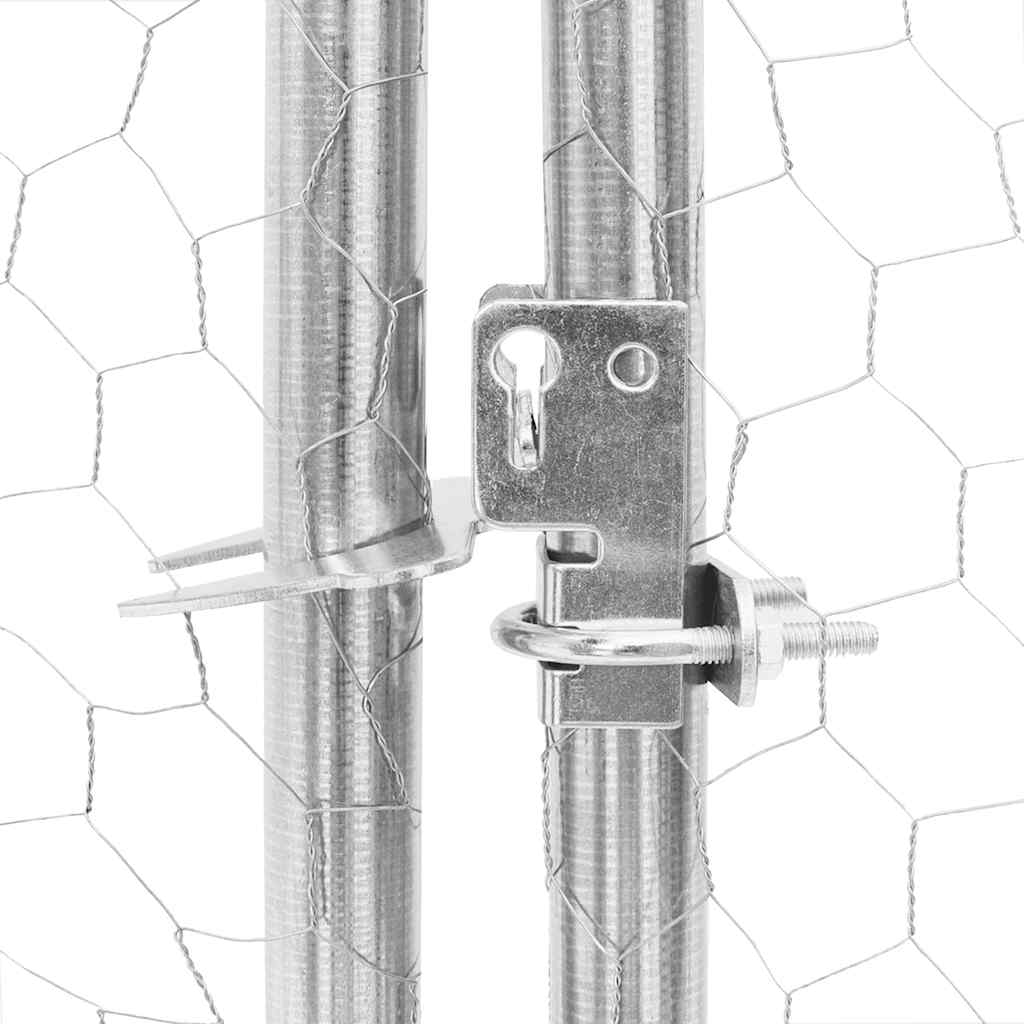 vidaXL Chicken Run 2,5x6x2,25 m Galvanised Steel