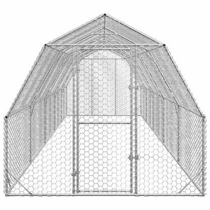 vidaXL Chicken Run 2,5x10x2,25 m Galvanised Steel