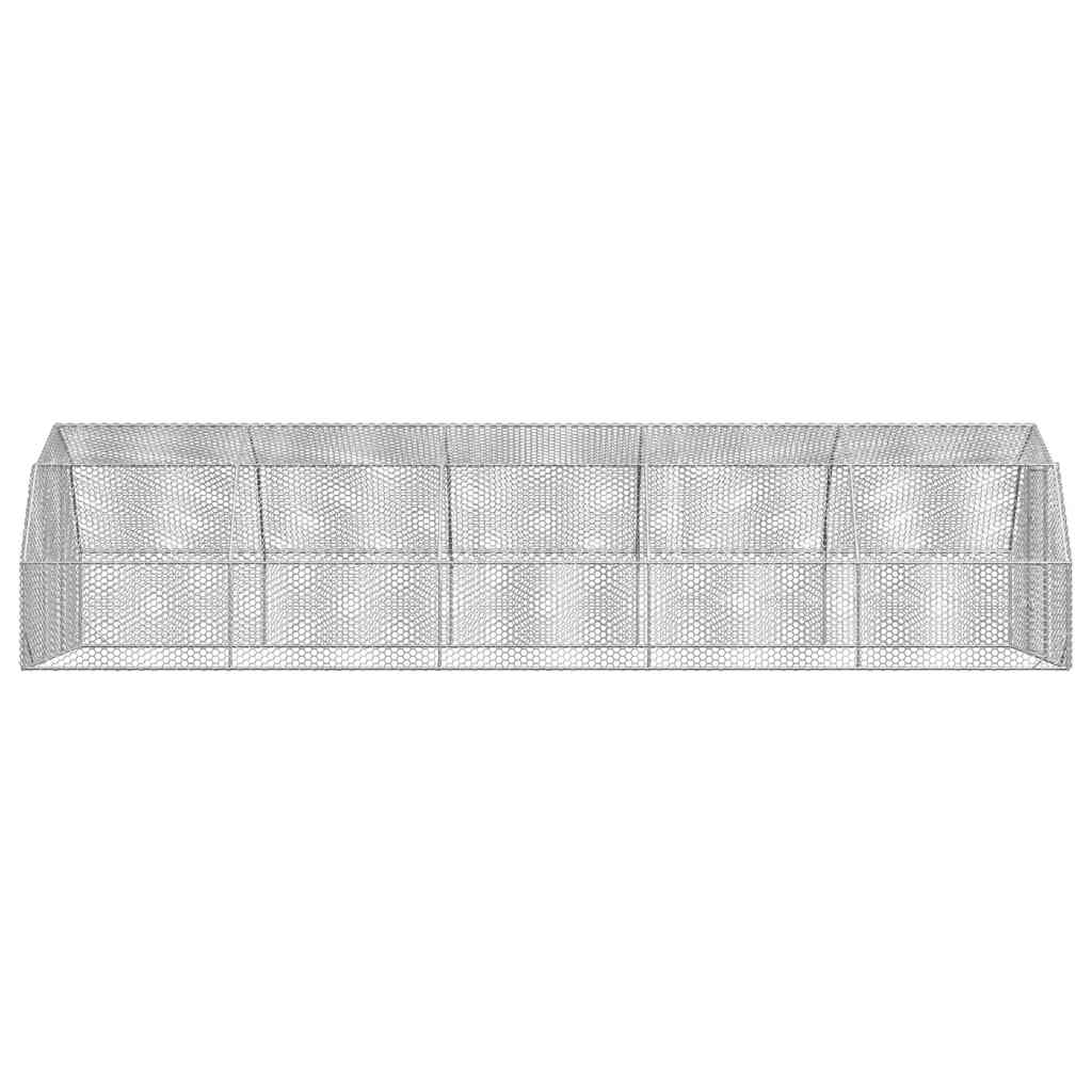 vidaXL Chicken Run 2.5x10x2.25 m Galvanised Steel