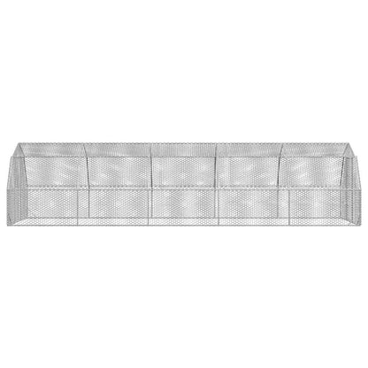 vidaXL Chicken Run 2,5x10x2,25 m Galvanised Steel