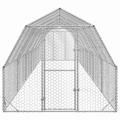 vidaXL Chicken Run 2,5x12x2,25 m Galvanised Steel