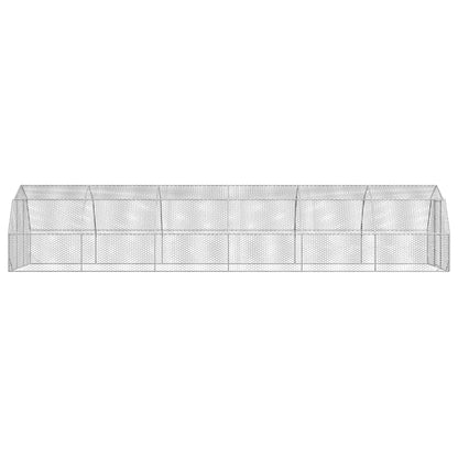 vidaXL Chicken Run 2,5x12x2,25 m Galvanised Steel