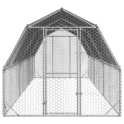 vidaXL Chicken Run with Roof 2,5x6x2,25 m Galvanised Steel