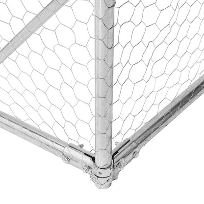 vidaXL Chicken Run with Roof 2,5x10x2,25 m Galvanised Steel