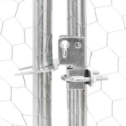 vidaXL Chicken Run with Roof 2,5x10x2,25 m Galvanised Steel