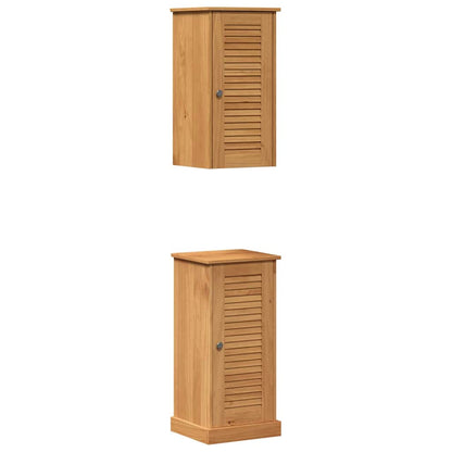 vidaXL Bathroom Furniture Set VIGO 2 pcs Brown and Honey Brown