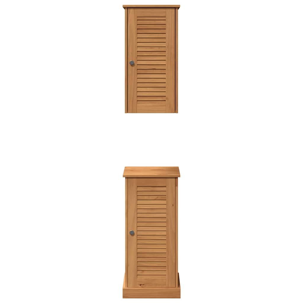vidaXL Bathroom Furniture Set VIGO 2 pcs Brown and Honey Brown