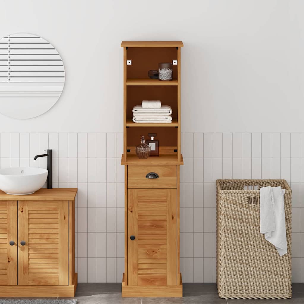 vidaXL Bathroom Furniture Set VIGO 2 pcs Brown and Honey Brown