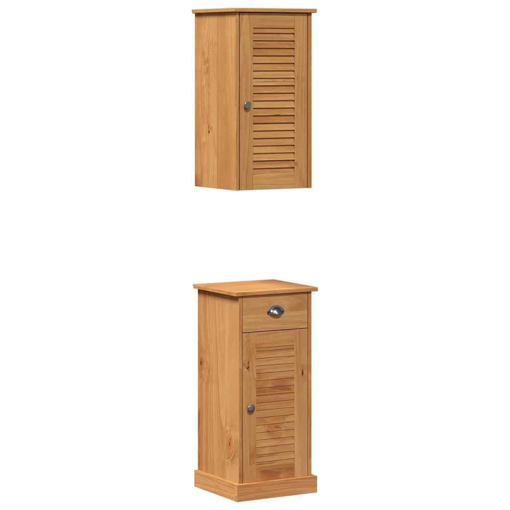 vidaXL Bathroom Cabinet VIGO 2 pcs Brown and Honey Brown