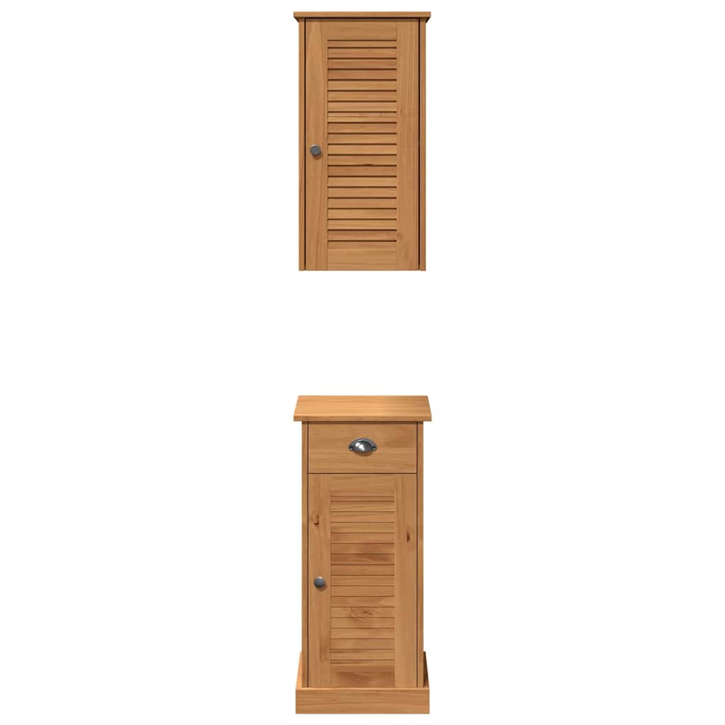 vidaXL Bathroom Cabinet VIGO 2 pcs Brown and Honey Brown