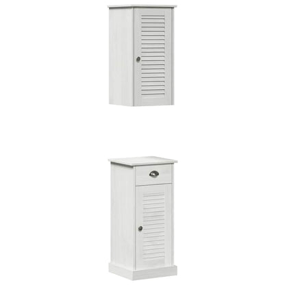 vidaXL Bathroom Cabinet with Drawer VIGO 2 pcs White and Antique White
