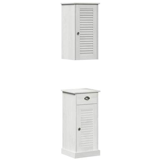 vidaXL Bathroom Cabinet with Drawer VIGO 2 pcs White and Antique White