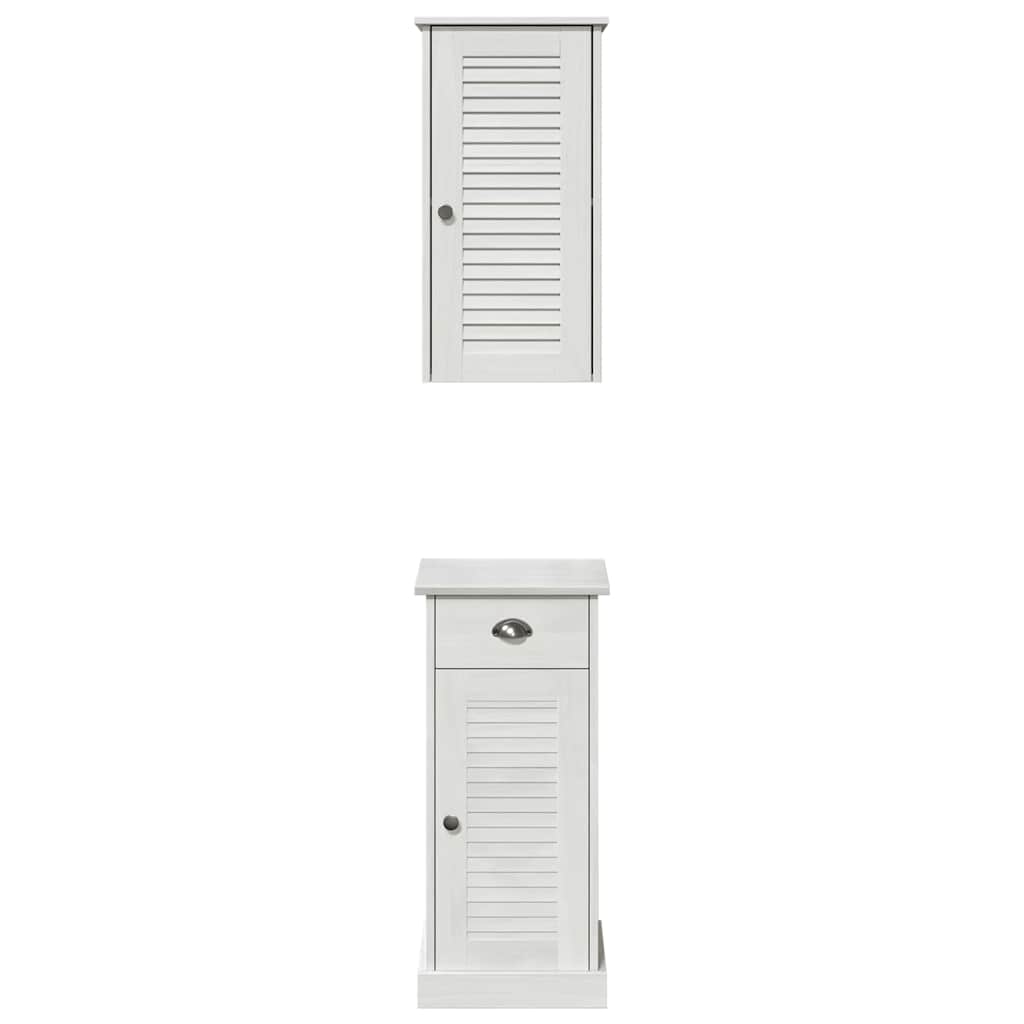 vidaXL Bathroom Cabinet with Drawer VIGO 2 pcs White and Antique White
