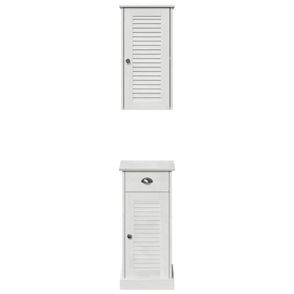 vidaXL Bathroom Cabinet with Drawer VIGO 2 pcs White and Antique White