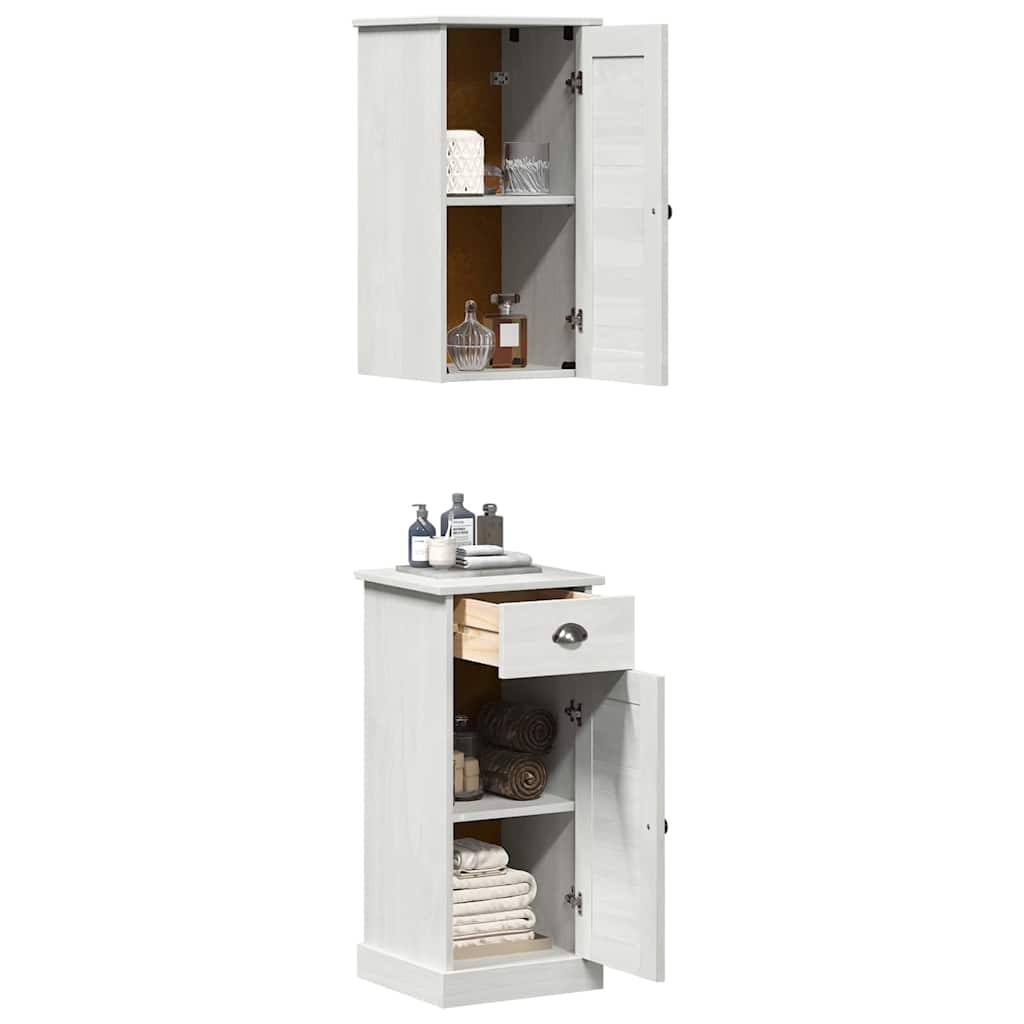 vidaXL Bathroom Cabinet with Drawer VIGO 2 pcs White and Antique White