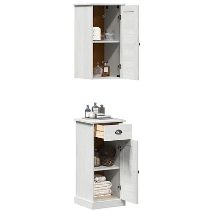 vidaXL Bathroom Cabinet with Drawer VIGO 2 pcs White and Antique White