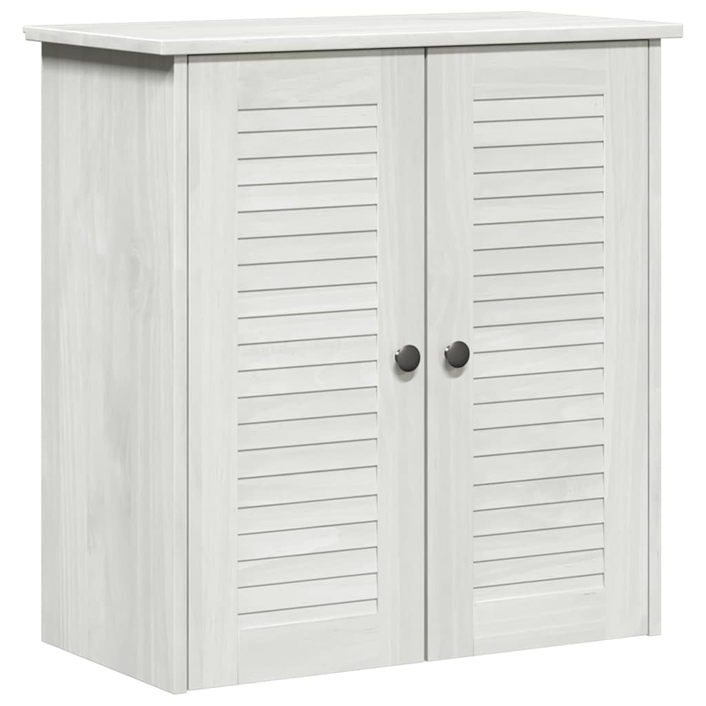 vidaXL Bathroom Furniture Set with Shelf 2 pcs White and Antique White