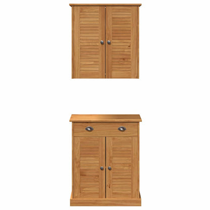 vidaXL Bathroom Furniture Set VIGO 2 pcs Brown and Honey Brown