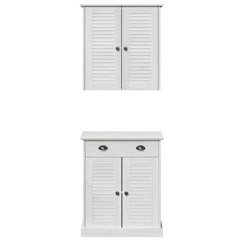 vidaXL Bathroom Furniture Set VIGO 2 pcs White and Antique White