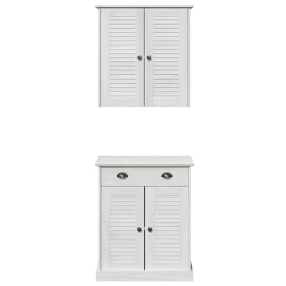 vidaXL Bathroom Furniture Set VIGO 2 pcs White and Antique White
