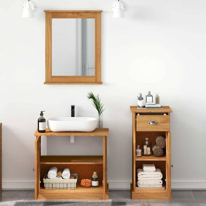 vidaXL Bathroom Furniture Set VIGO 3 pcs Honey Brown Solid Pine Wood
