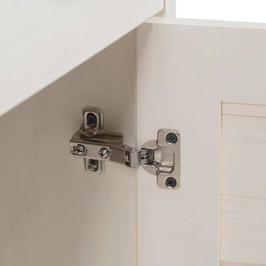 vidaXL Bathroom Furniture Set 3 pcs Antique White Solid Pine Wood