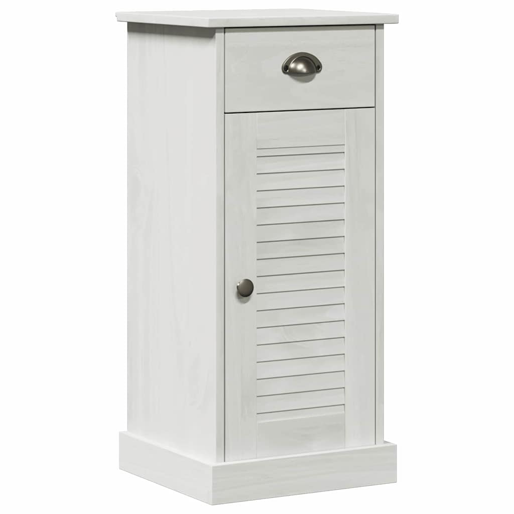 vidaXL Bathroom Furniture Set 3 pcs Antique White Solid Pine Wood