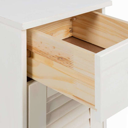 vidaXL Bathroom Furniture Set 4 pcs Antique White Solid Pine Wood