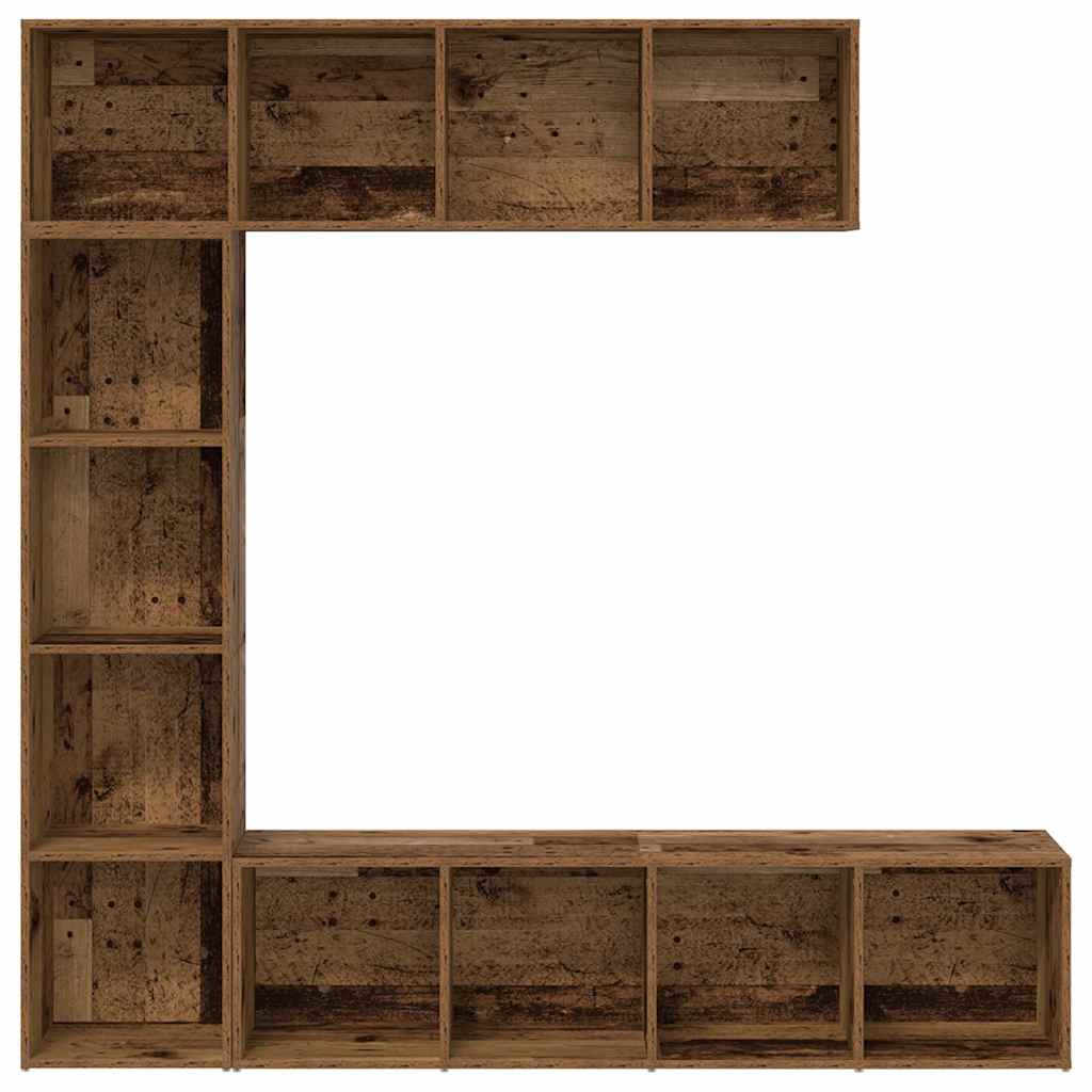 vidaXL Book Cabinets 3 pcs Old Wood Engineered Wood