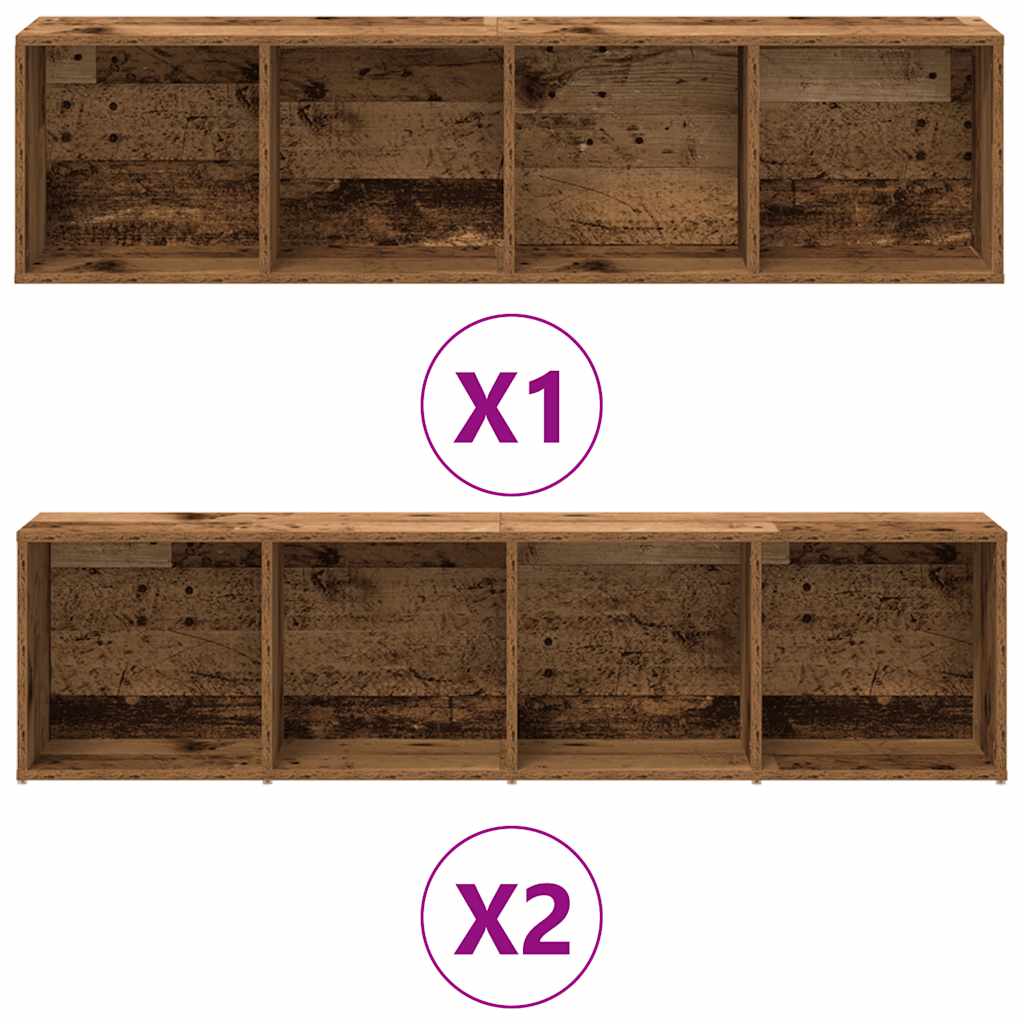 vidaXL Book Cabinets 3 pcs Old Wood Engineered Wood