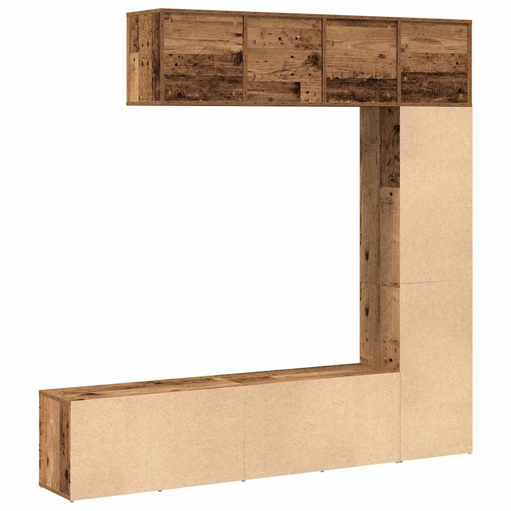 vidaXL Book Cabinets 3 pcs Old Wood Engineered Wood