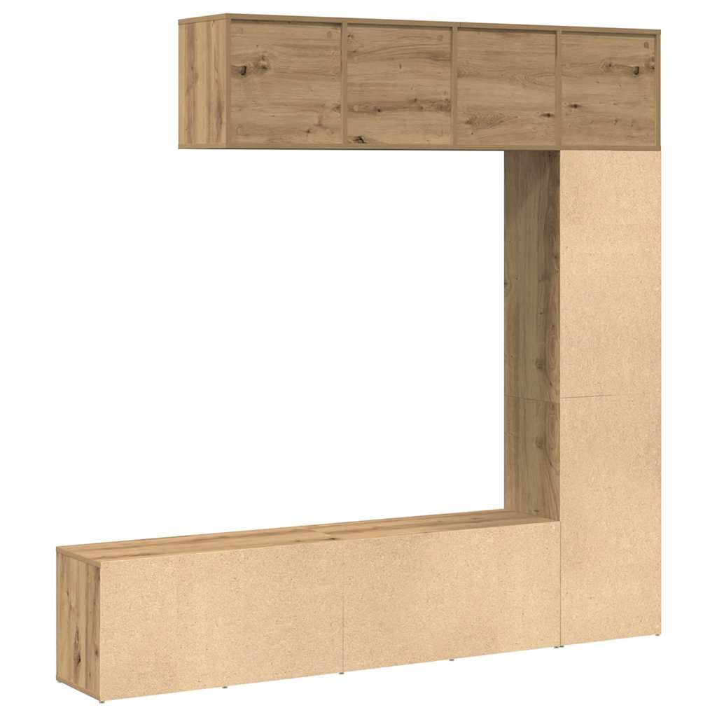 vidaXL Book Cabinets 3 pcs Artisan Oak Engineered Wood