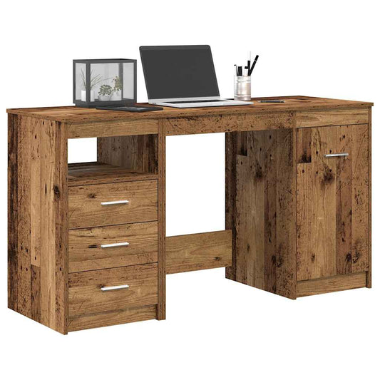 vidaXL Desk | Old wood | Engineered Wood | Standard | Storage | Desk
