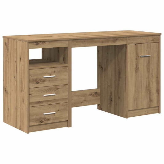vidaXL Desk | Artisan oak | Engineered wood | Medium | Desk | Rectangular