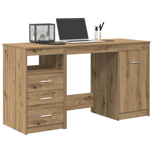vidaXL Desk | Artisan oak | Engineered wood | Medium | Desk | Rectangular