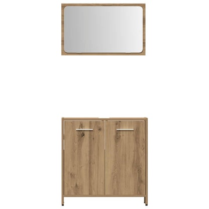 vidaXL 4 Piece Bathroom Furniture Set Artisan Oak Engineered Wood