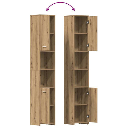 vidaXL 4 Piece Bathroom Furniture Set Artisan Oak Engineered Wood