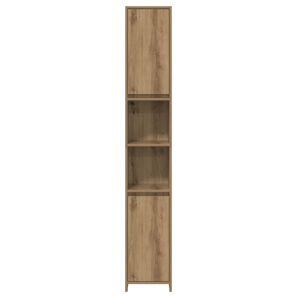 vidaXL 4 Piece Bathroom Furniture Set Artisan Oak Engineered Wood