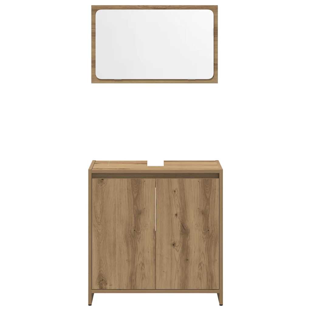 vidaXL 4 Piece Bathroom Furniture Set Artisan Oak Engineered Wood