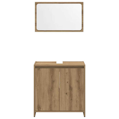 vidaXL 4 Piece Bathroom Furniture Set Artisan Oak Engineered Wood