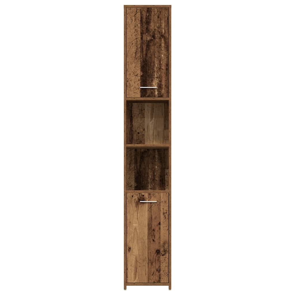 vidaXL 3 Piece Bathroom Furniture Set Old Wood Engineered Wood